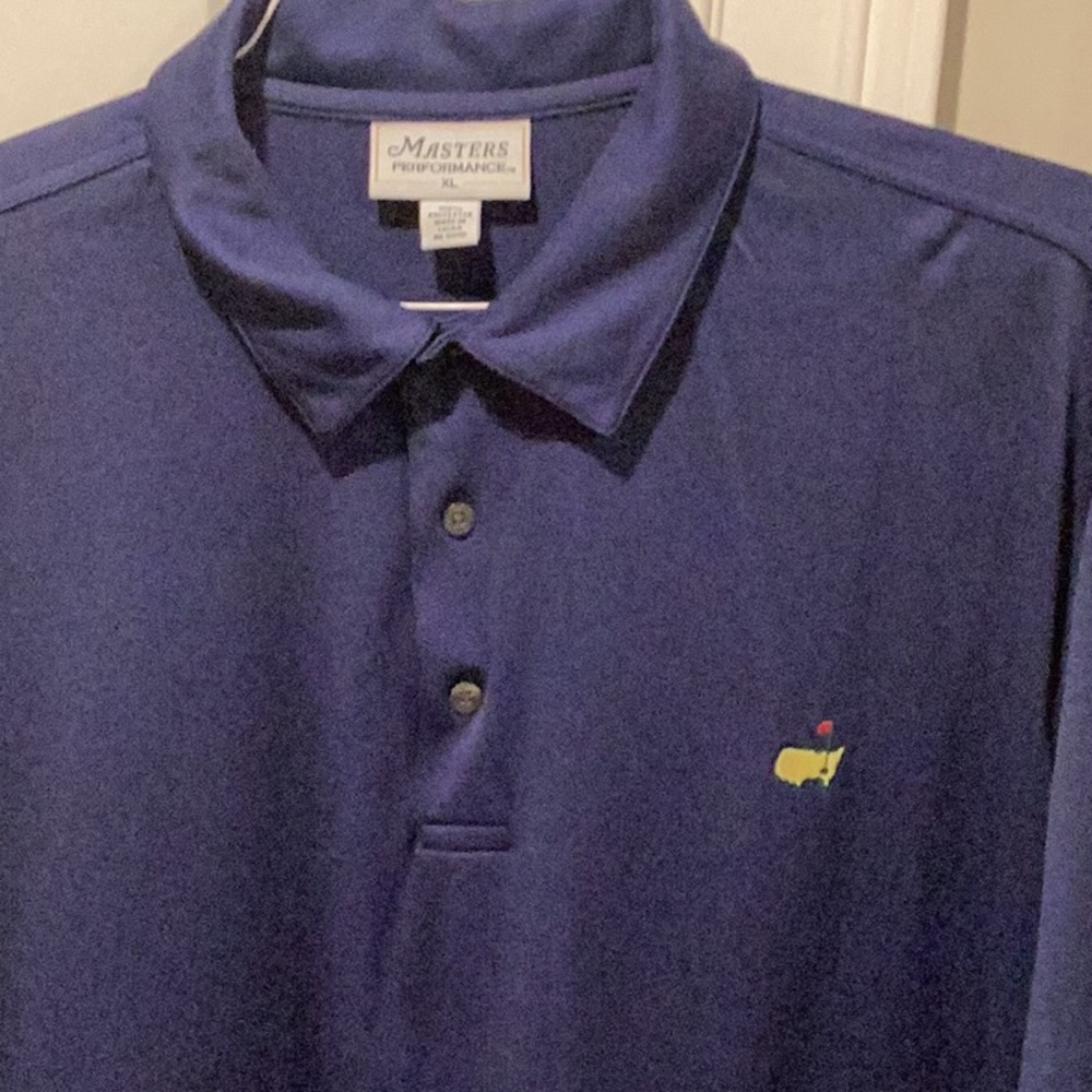 Masters Performance Blue golf shirt. XL. 100% polyester.  Great condition.